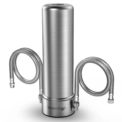 Afbeelding van Waterdrop AS13 Waterfilter voor onder de gootsteen, geen boren nodig gootsteen waterfiltratiesysteem, PFAS, PFOA/PFOS, 6 traps roestvrij staal waterfiltersysteem