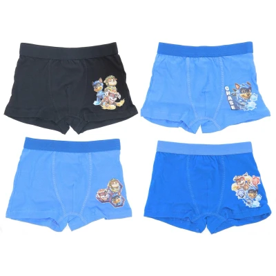 Afbeelding van PAW Patrol Boxershort Set van 4 Blauw Maat 98/104
