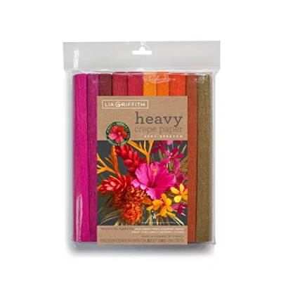 Afbeelding van Lia Griffith 10 Count Tropical Garden zwaar crêpepapier, gesorteerd, 25,4 x 21,6 3,8 cm