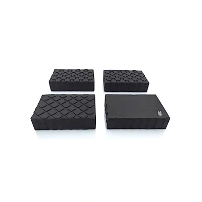 Afbeelding van TYGERIX® 4 pads voor hefbrug, 160 x 120 40 mm, Italiaans product, universele van massief rubber met hoge weerstand, schaarhefbruggen zoals Corghi Ravaglioli Omcn en andere