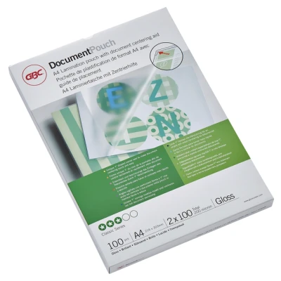 Afbeelding van Lamineerhoes Gbc A4 100 Micron glanzend Voordeelbundel per 10
