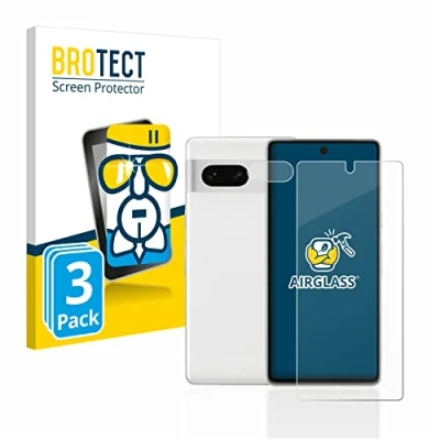 Afbeelding van BROTECT Screenprotector voor Google Pixel 7 (Voor+Camera) Folie Beschermfolie Beschermglas transparant (3 Stuks)