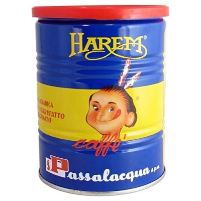 Afbeelding van KOFFIE PASSALACQUA HAREM GUSTO UNICO 100% ARABICA BLIKJE 250g GEMALEN