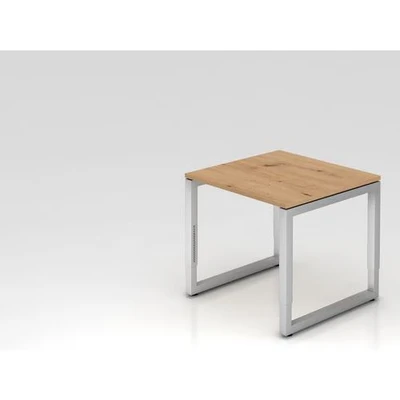 Afbeelding van REGO 8 S Bureau 80 x Tafelhoogte I In hoogte verstelbaar Essen Eik/Zilver
