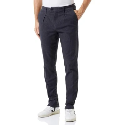 Afbeelding van JACK &amp; JONES PANTS STUDIO tapered fit chino JPSTACE met visgraat grijs