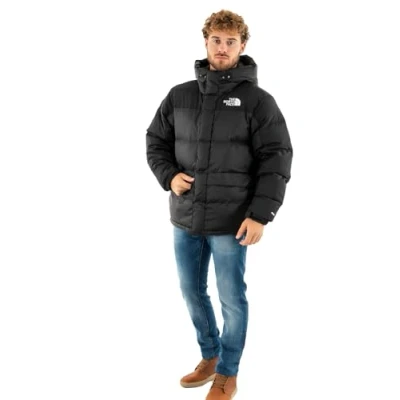 Afbeelding van The North Face heren Himalayan puffer jack met donsvulling en capuchon in de kleur Zwart, maat: L