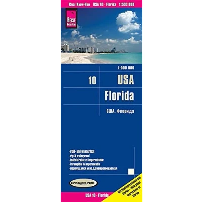 Afbeelding van Reise Know How Landkarte USA 10. Florida 1 : 500.000: Alle Nationalparks, viele Stateparks. Empfehlenswerte Orte. Klassifiziertes Straßennetz. Gradnetz und ausführlicher Ortsindex. GPS tauglich