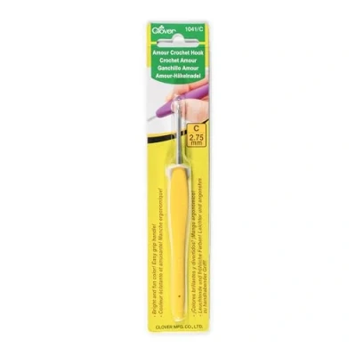Afbeelding van Clover Amour Haaknaald, maat C2/2,75 mm, overig, meerkleurig, 3,27 x 6,44 22,32 cm