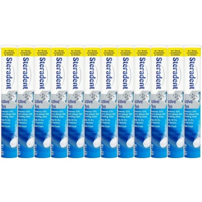 Afbeelding van 12x Steradent Active Plus Kunstgebit Reinigingstabletten 30 tabletten