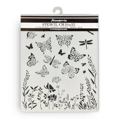 Afbeelding van Stamperia Lavender Thick Stencil 20x25cm Butterflies (KSTD167)