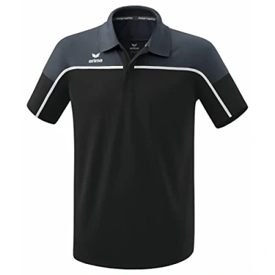Afbeelding van CHANGE by erima polo black grey/slate grey/wit / L