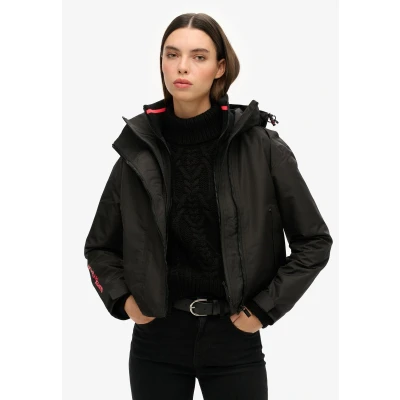 Afbeelding van Superdry Vrouwen SD Windbreaker jas met Capuchon en Borduursel Zwart Grootte: 36