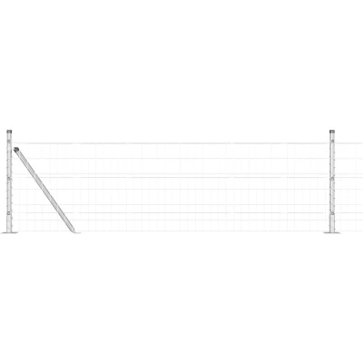 Afbeelding van vidaXL Euro Fence met 7 Flenspalen 0.4x10 m Gegalvaniseerd Staal