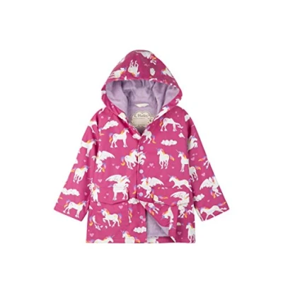 Afbeelding van Hatley Regenjas met print voor meisjes, Regenboog Eenhoorns, 7 jaar
