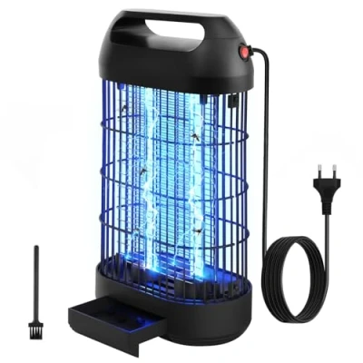 Afbeelding van ROVLAK Insectenverdelger, elektrisch, 18 W, uv licht, muggenval, dubbel elektrisch rooster, led vliegenval, effectieve muggenbescherming, lamp voor binnen, keuken, slaapkamer, woonkamer