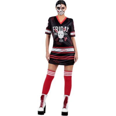 Afbeelding van Smiffys Kostuum jurk XS Friday the 13th Rood/Groen
