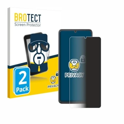 Afbeelding van BROTECT Sichtschutzfolie Anti Spy Privacy Folie Blaulicht Schutz (2 Stuk, Cubot A20), Smartphone beschermfolie, Blauw