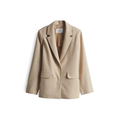 Afbeelding van OPUS Jaomi Halflange jas, Dames, Maat: 36, Soft oat