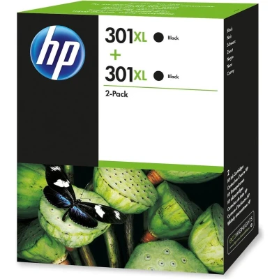 Afbeelding van HP 301XL (D8J45AE) Inktcartridge Zwart Voordeelbundel 2 pack Hoge capaciteit