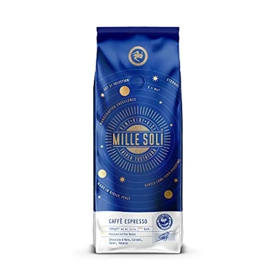 Afbeelding van MilleSoli Caffè espresso espressobonen 1 kg traditionele drievoudige roostering handgemaakt premium koffiebonen met perfecte crema en bijzonder zuurarm voor volautomaat zeefdrager