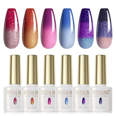 Afbeelding van ROSALIND UV Nagellak Set 6 kleuren Gelnagellak 21