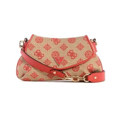 Afbeelding van Guess Beyza FLAP Shoulder BAG Handtas, Dames, Maat: One Size, Coral red