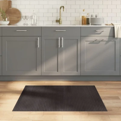 Afbeelding van Vloerkleed rechthoekig 80x100 cm bamboe donkerbruin