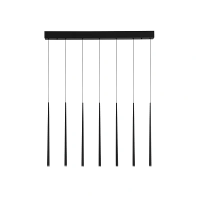 Afbeelding van Nova Luce, Hanglamp, GIONO LED hanglamp zwart 18W warm wit 90x5x230cm 9601007 (1933 lm)