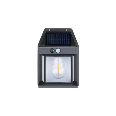 Afbeelding van LED solar wandlamp Schemer + bewegingssensor Warm wit