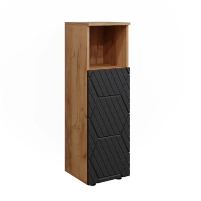 Afbeelding van Vicco Midikast Irma, Antraciet gestreept/Krachtige eik goud, 30 x 95 cm