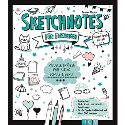 Afbeelding van Sketchnotes für Einsteiger: Visuelle Notizen Alltag, Schule und Beruf. Symbol Bibliothek mit über 600 Motiven