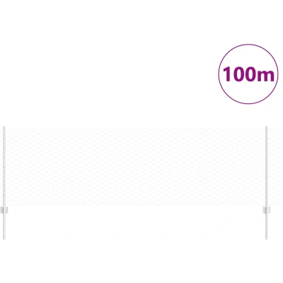 Afbeelding van vidaXL Omheining Posts 11 stuks U Channel 80 cm Verzinkt Staal, Hexagonale 0.8x100 m Staal