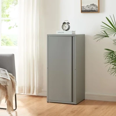 Afbeelding van Metalen kast Burlöv 88x40x35 cm grijs [en.casa]