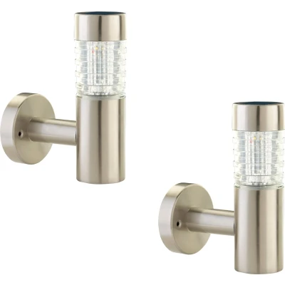 Afbeelding van Wandlamp Luxform Solar Tacoma Stainless Steel 5 Lumen (Set van 2)
