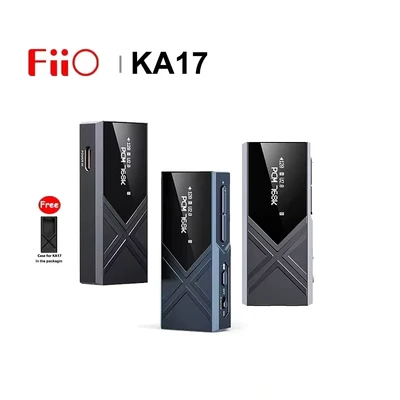 Afbeelding van FiiO KA17 Draagbare USB DAC Audio HiFi Decoder, Dual ES9069Q PCM768 DSD512 3.5/4.4mm Uitgang voor Android iOS Mac Win10 (zwart)