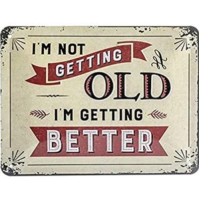 Afbeelding van Nostalgic Art Retro Tin Sign Word Up I&#039;m not getting old Birthday gift idea, Metal Plaque, 15 x 20 cm