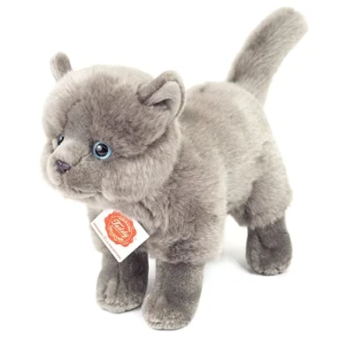 Afbeelding van Teddy HERMANN ® kartuizer kat staand donkergrijs, 20 cm