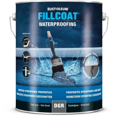 Afbeelding van rust oleum fillcoat donkergrijs 5 ltr