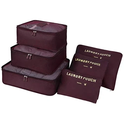 Afbeelding van Vicloon Organizer Voor Bagage, 6 in 1 Set, Inclusief 3 Pakdobbelstenen en Opbergzakken, Reis kledingtassen Droge Kleding, Ondergoed, Cosmetica Andere Accessoires