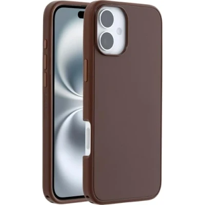 Afbeelding van OtterBox Symmetry Series MagSafe Hoes voor iPhone 16 Plus, schokbestendig, valbestendig, beschermende dunne hoes, 3x getest volgens militaire standaard, Bruin