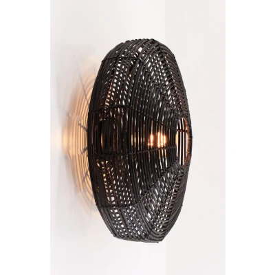 Afbeelding van Light &amp; Living Mataka wandlamp Rotan Ø51 cm donkerbruin