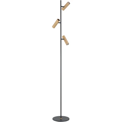 Afbeelding van Vloerlamp Trend Zwart/ Goud 3 lichts 158cm mini GU10