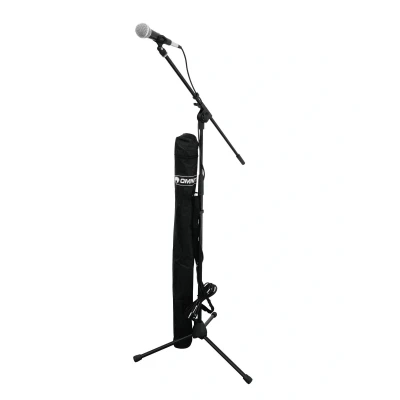 Afbeelding van Omnitronic CMK 10 Microfoonstandaard met Microfoon en 5 meter kabel Draagtas Mircofoonset