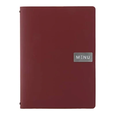 Afbeelding van Menumap leder Royal Securit, A4, Rood
