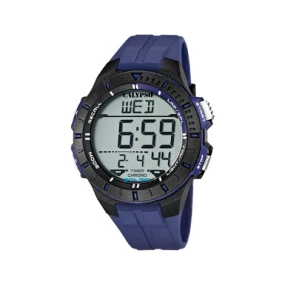 Afbeelding van Calypso K5607/2 Digitaal kwartshorloge met kunststof armband, blauw/meerkleurig., Riemen.
