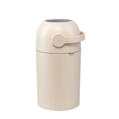 Afbeelding van KEMMLIT Luieremmer geurdicht zonder cassette met deksel en grote inhoud voor maximaal 25 luiers incl. Geurstopsysteem Werkt conventionele zakken (beige)