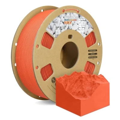 Afbeelding van OVERTURE Rock PLA filament 1,75 mm, marmer rol, 1 kg spoel, maatnauwkeurigheid +/ 0,02 voor 3D printer, rood (Rock Mars Red)