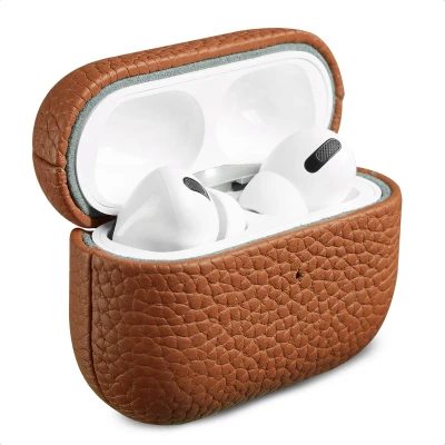 Afbeelding van Accezz Echt lederen case Hoesje geschikt voor AirPods Pro 2 Cognac