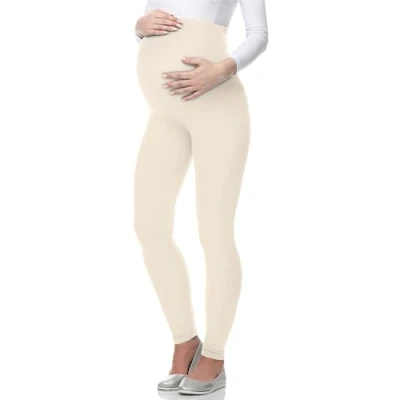 Afbeelding van Be Mammy Vrouwen Zwangerschaps Lange Legging 02 (Ecru, XL)