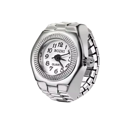 Afbeelding van Mpariz Luxe Vingerhorloge Zilver Wit